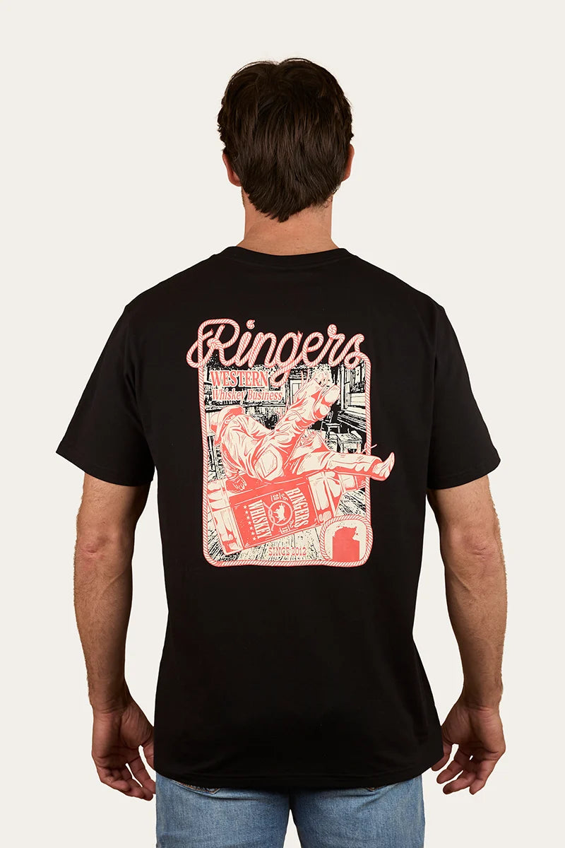 Whiskey Business Men’s Loose Fit T-Shirt - Black