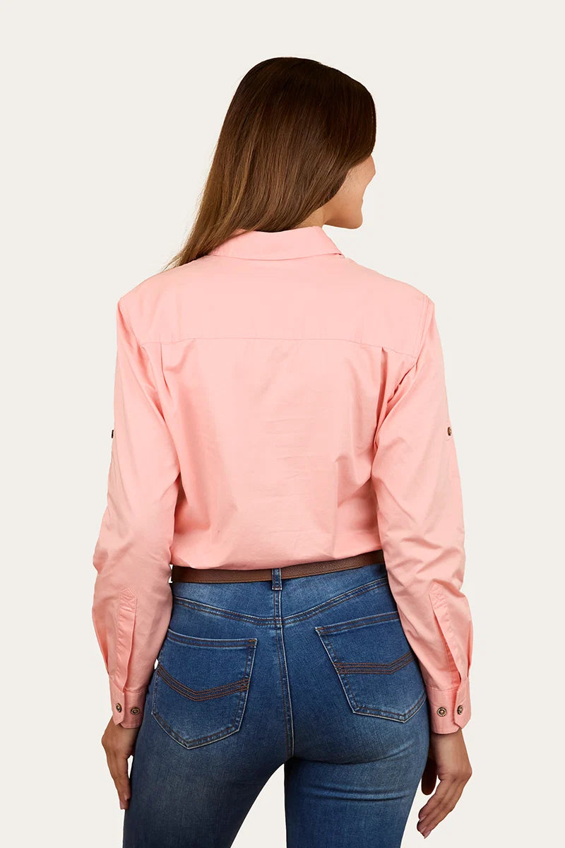 Pentecost River Women’s Half Button Work Shirt - Light Blush