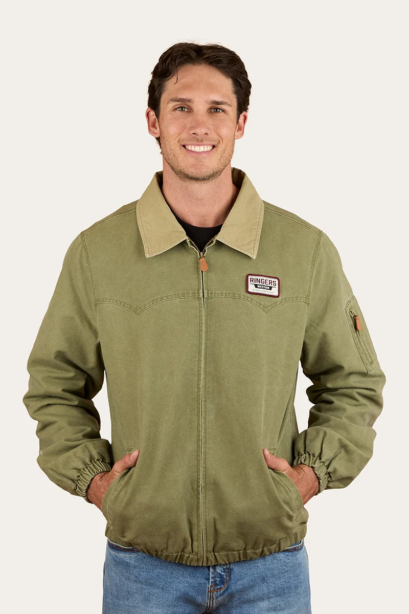 Suffolk Men’s Western Bomber Jacket - Military Green