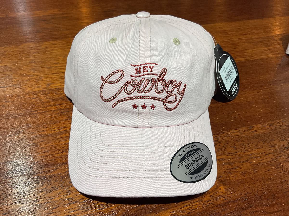 Hey CowboyBaseball Cap - Light Pink