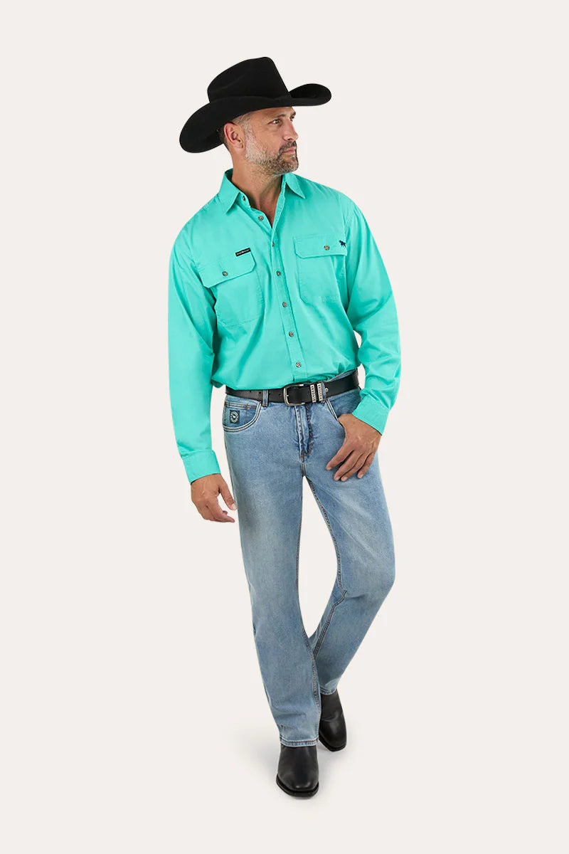 King River Full Button Work Shirt - Mint