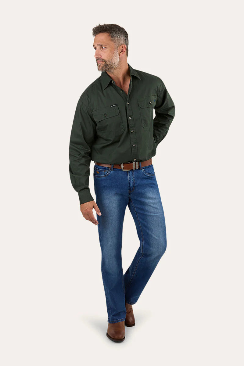 King River Full Button Work Shirt - Cargo Khaki
