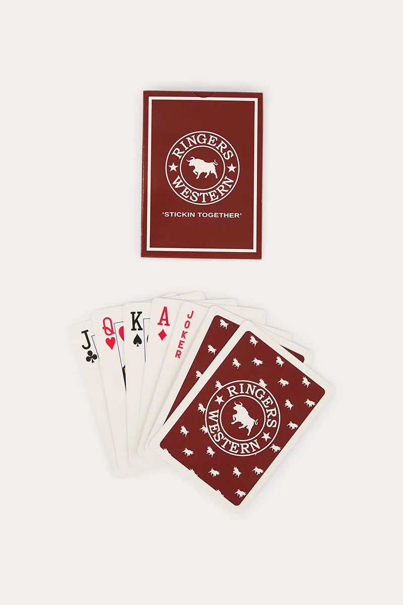 Saloon Deck Playing Cards - Burgundy