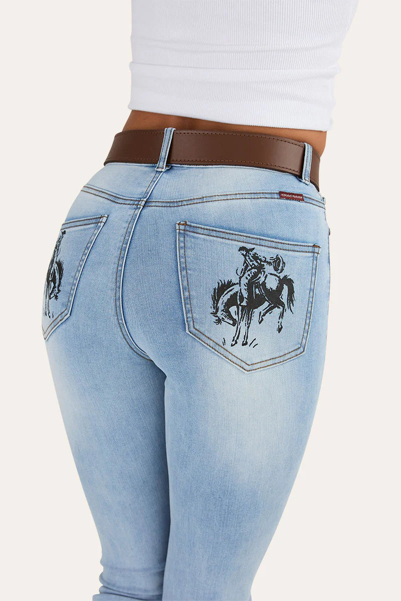 Penny Rodeo Women’s High Rise Bootleg Jean - Vintage Light Blue Wash