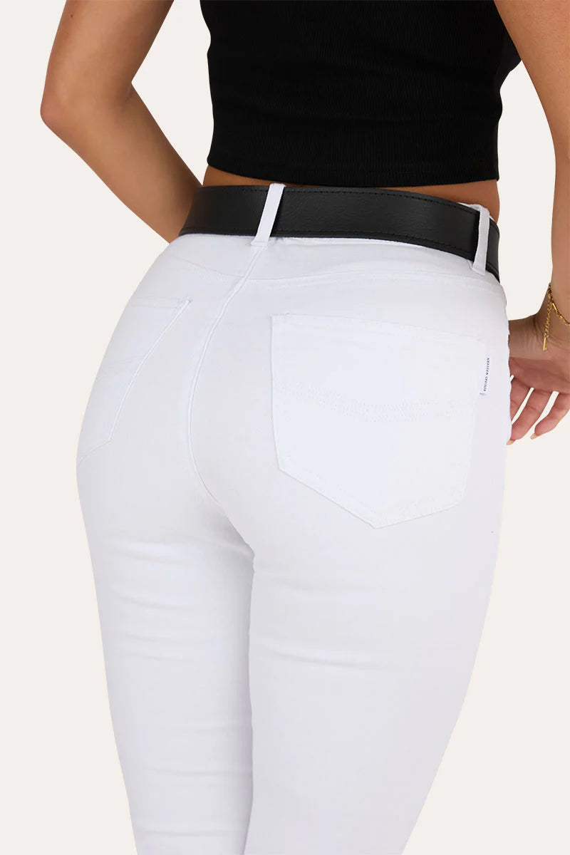 Penny Women’s High Rise Bootleg Jean - White