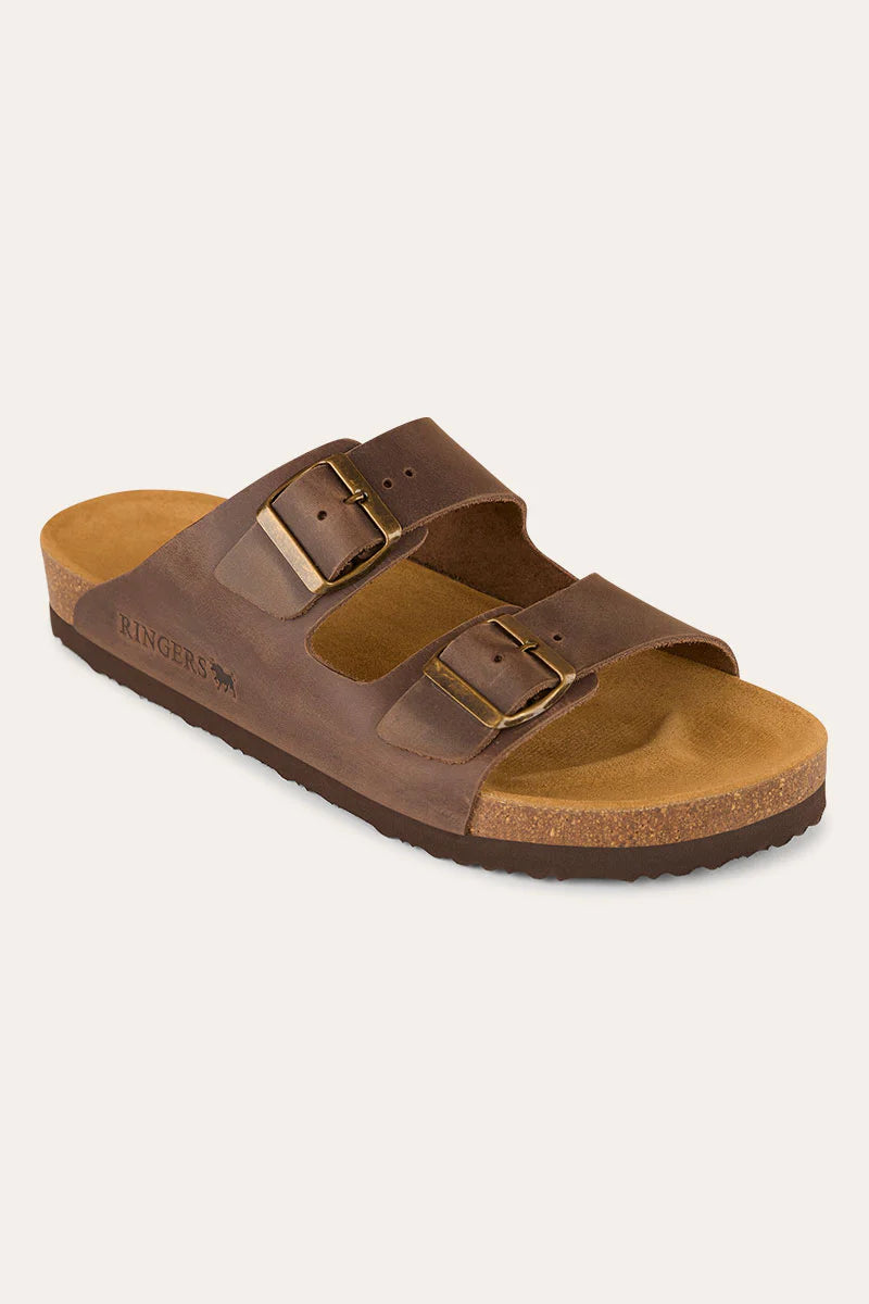Ashford - Leather Cork Sandal- Tobacco