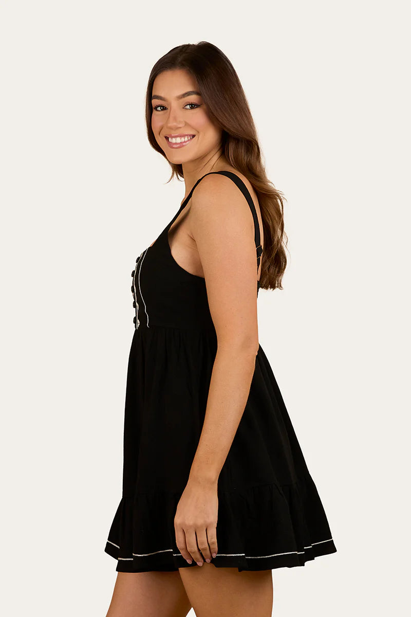 Westley Women’s Embroidered Mini Dress - Black