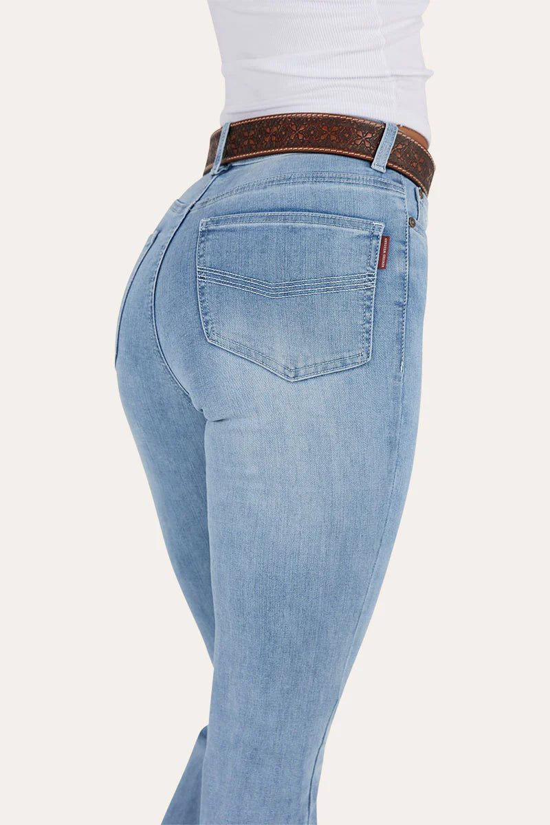 Penny Womens High Rise Bootleg Jean - Light Blue