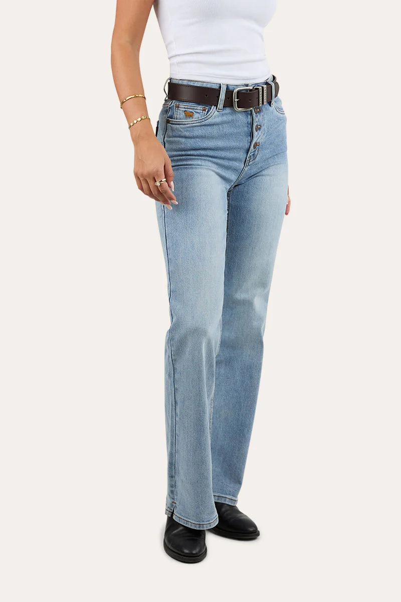 Betsy Woman’s High Rise Bootleg Jeans - Light Blue