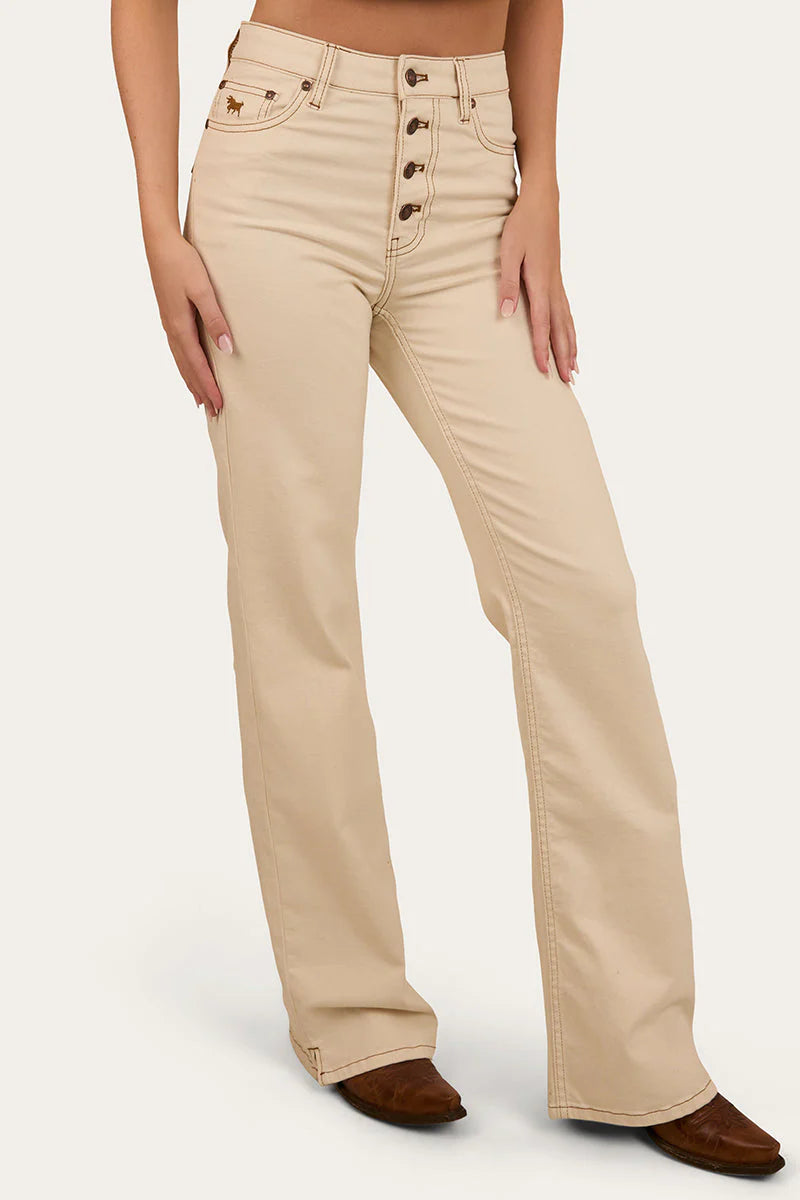 Betsy Women’s High Rise Bootleg Jeans - Off White