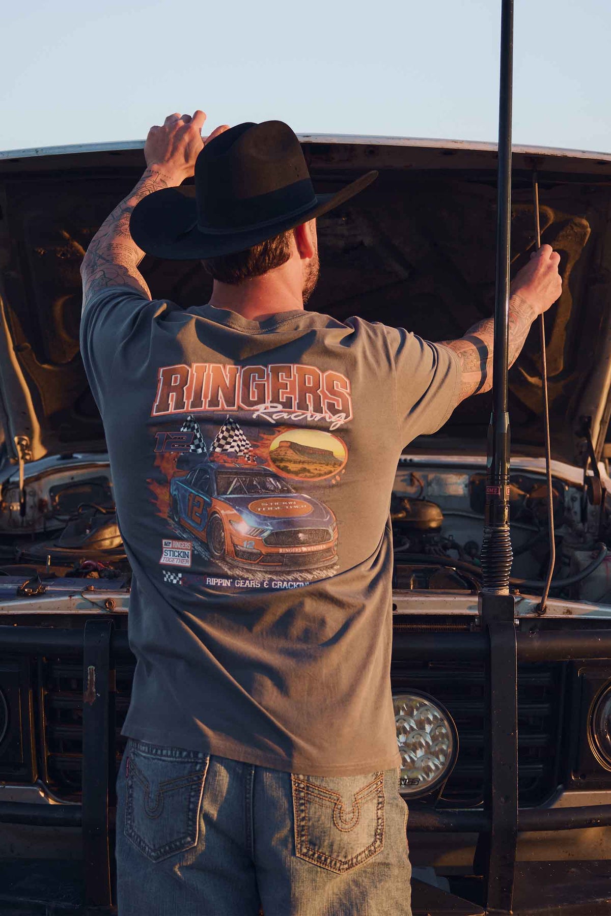 Ringers Racing Men’s Loose Fit T-Shirt - Washed Black