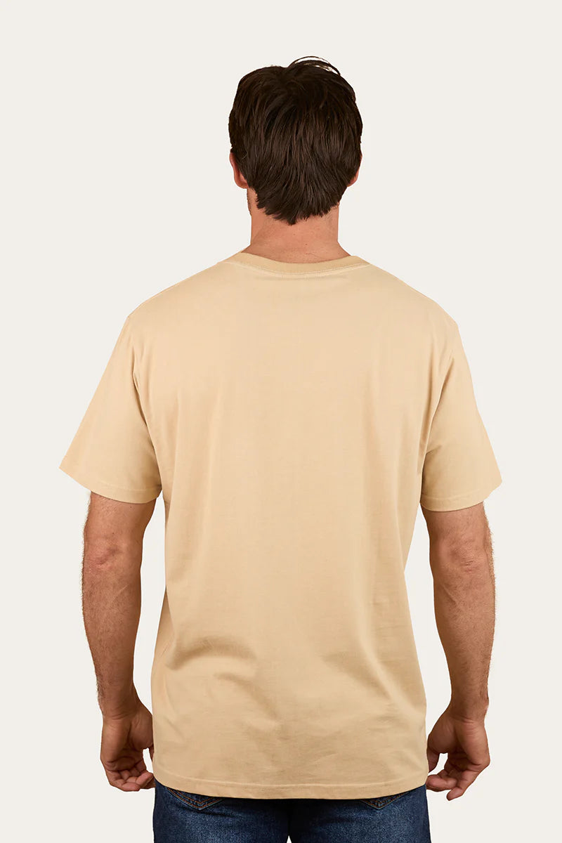 Princeton Men’s Loose fit T-Shirt - Dark Sand / Red