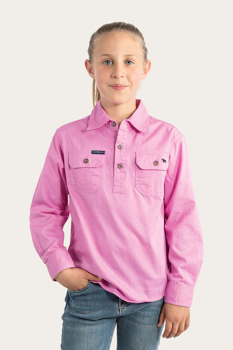 Ord River Kids Half Button Kids Work Shirt