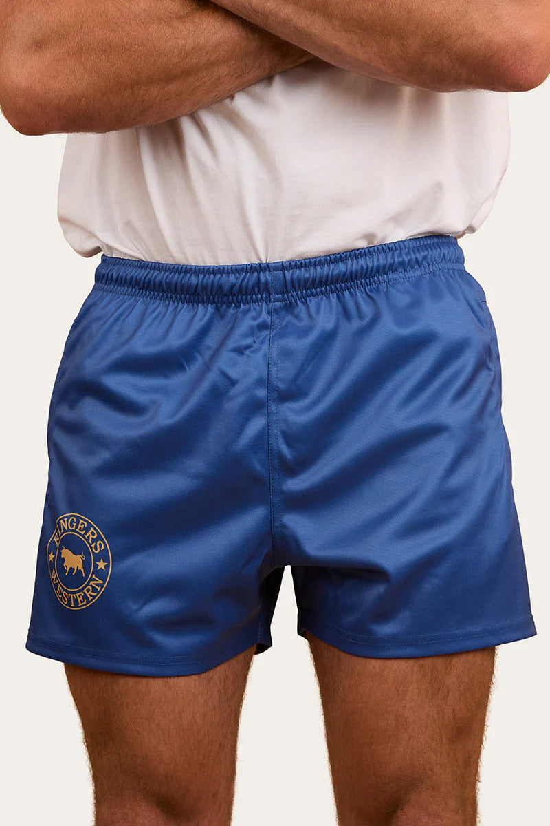 Unisex Ringers Footy Shorts - Blue