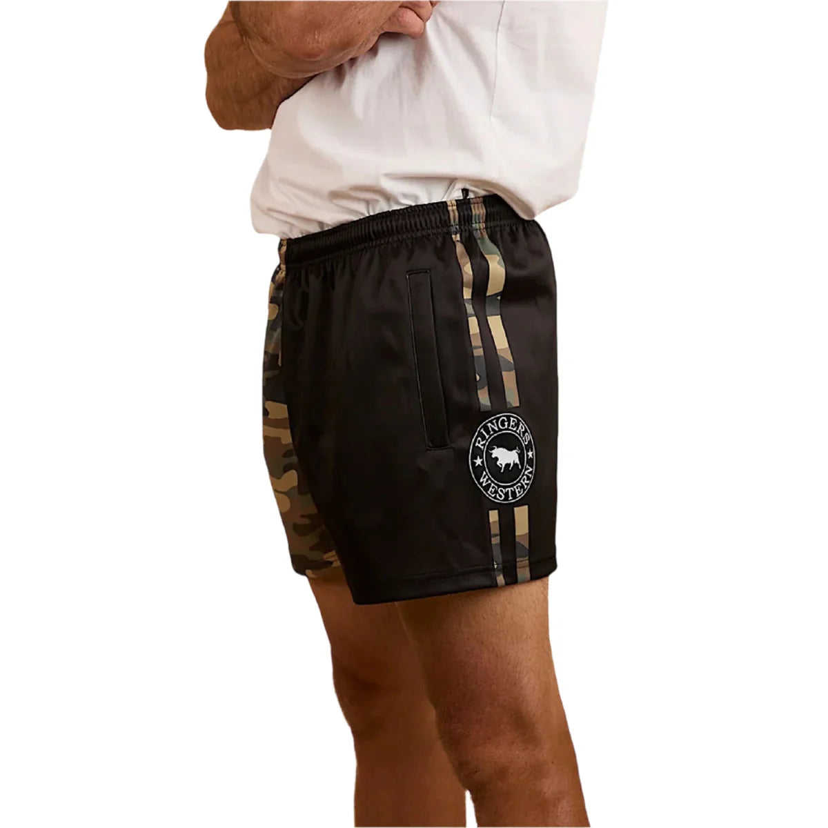 Unisex Camo Men’s Footy Shorts - Black/Camo