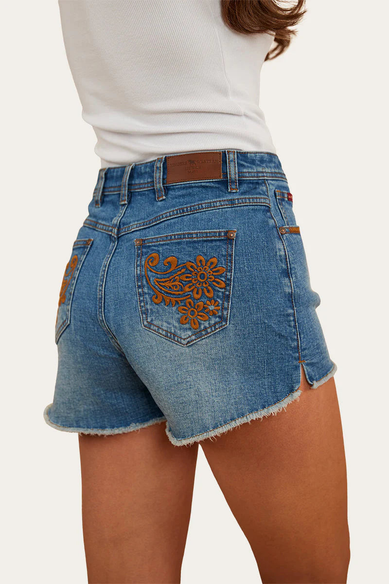 Gracie Women’s Denim Shorts - Mid Wash Blue