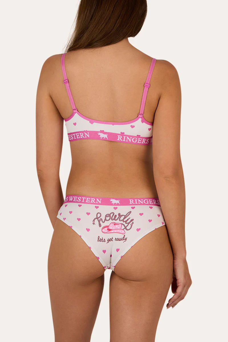 Let’s Get Rowdy Womens Underwear Set - Candy/White