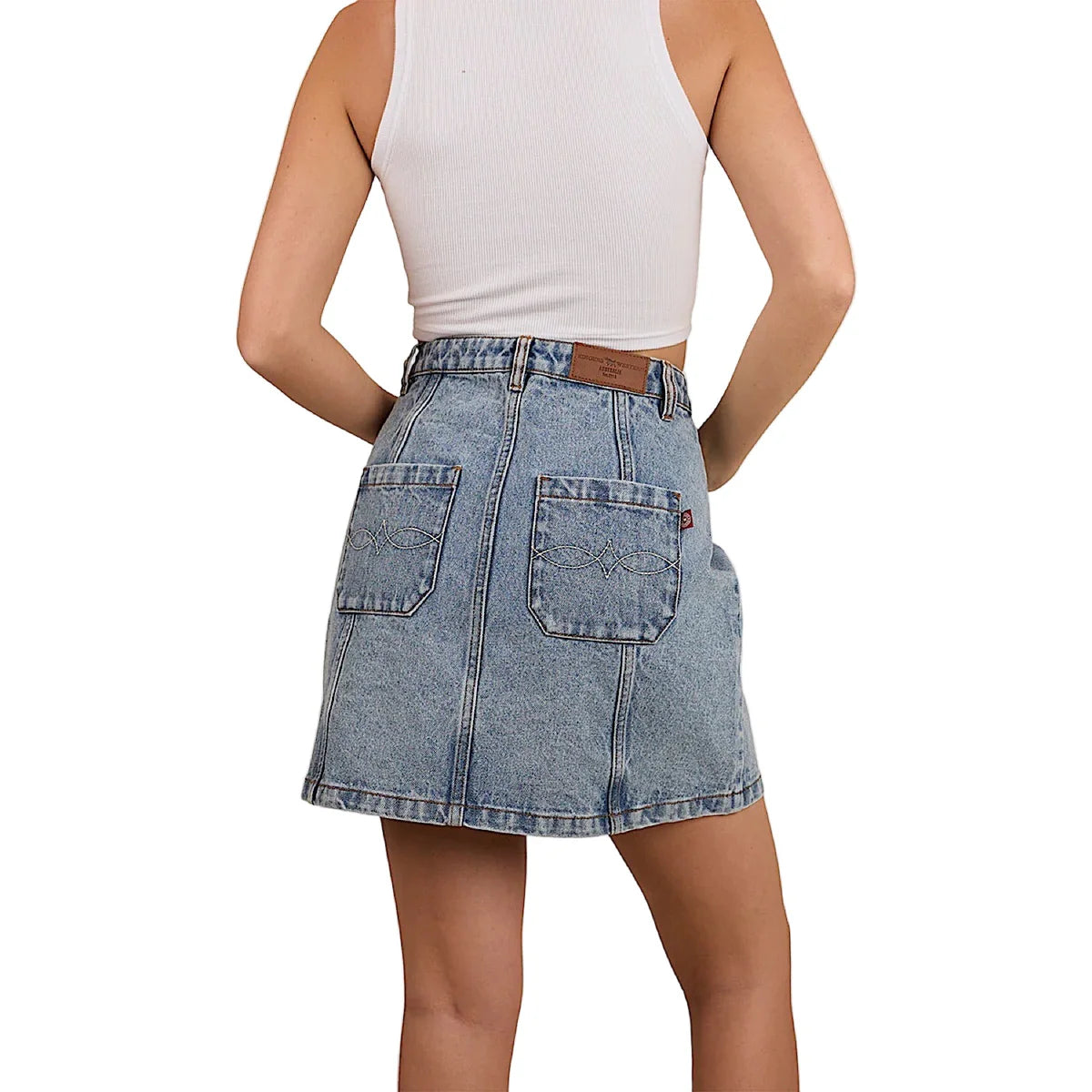 Johanna Women’s Denim Skirt - Light Wash Blue