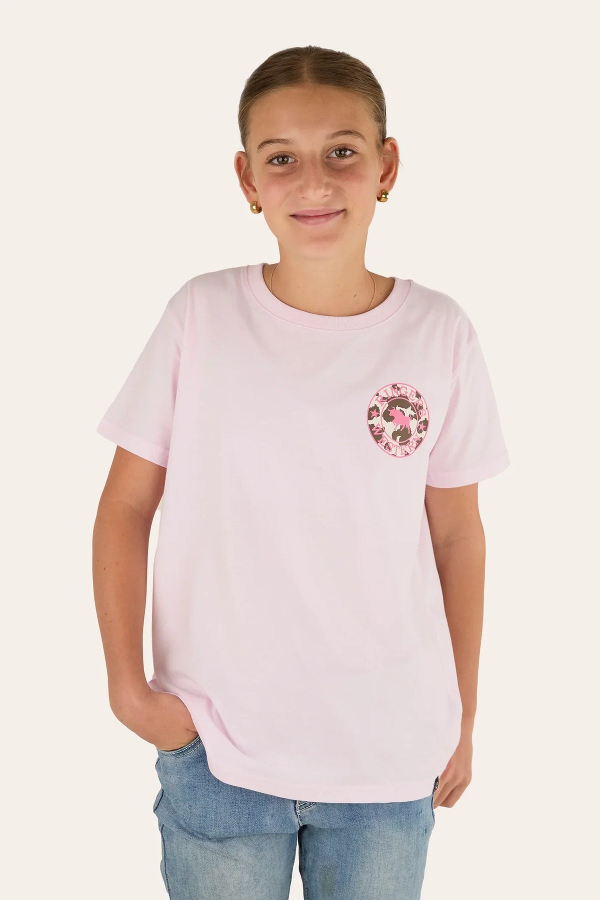 Signature Bull Kids T-Shirt - Barely Pink