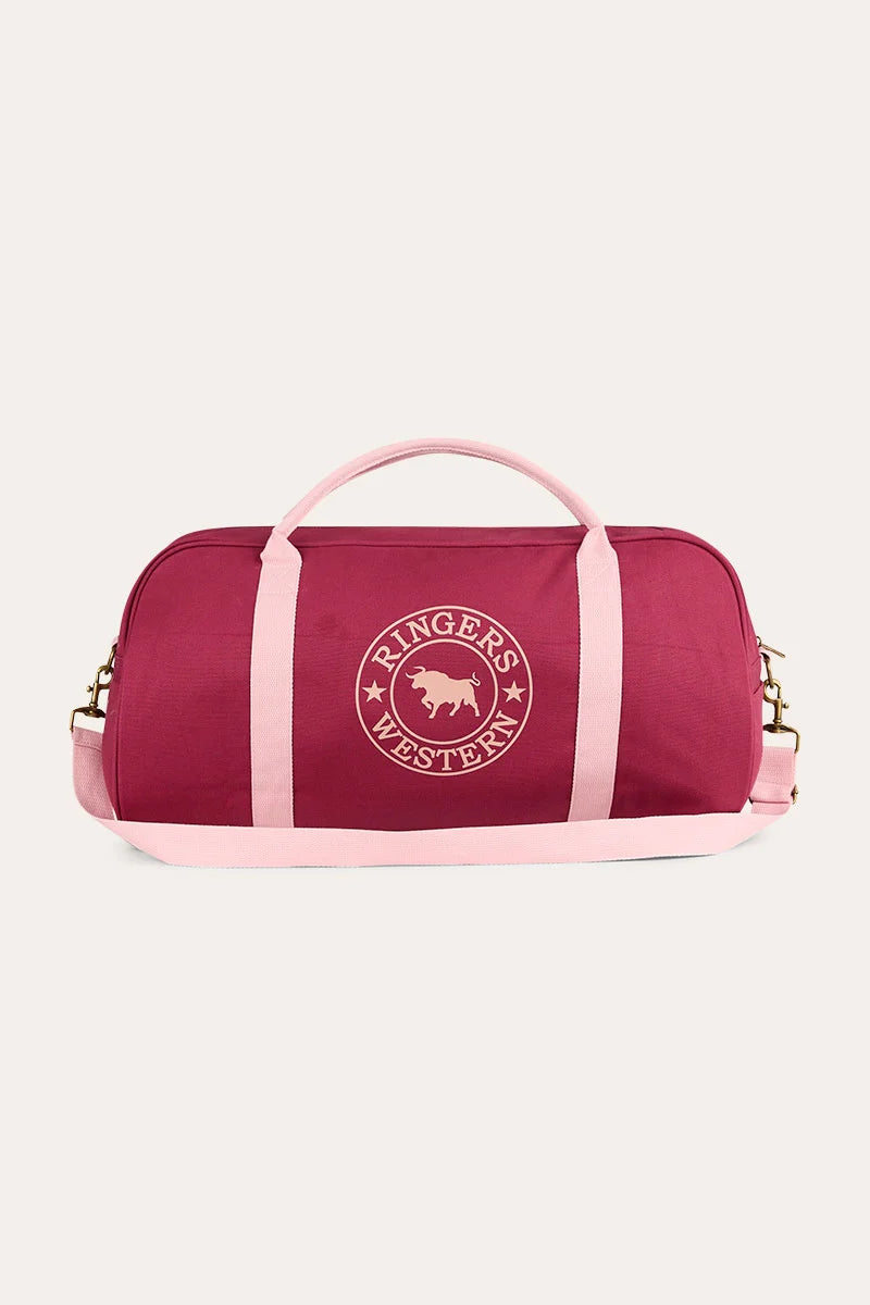 Gundagai Duffle Bag - Plum/light pink