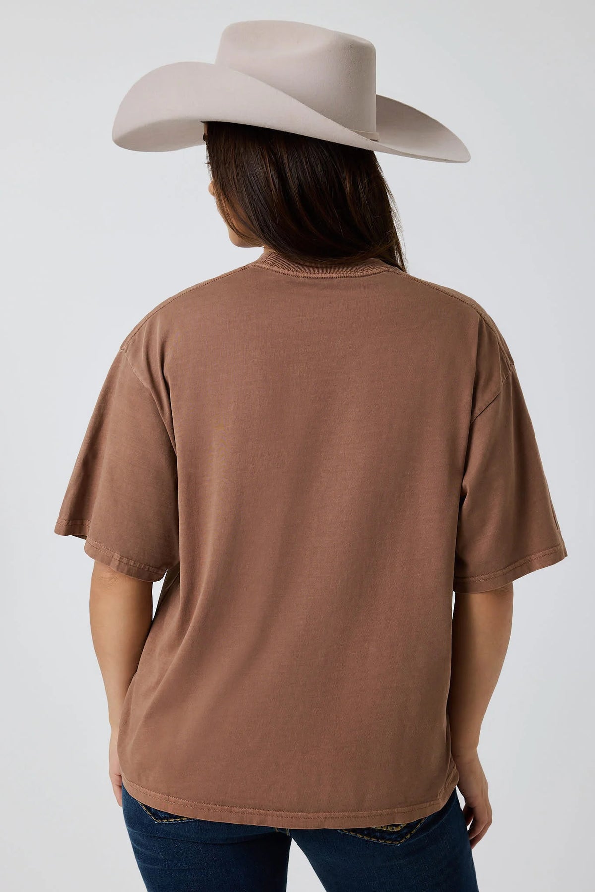 Running Herd Women’s Oversized T-shirt - Washed saddle Brown