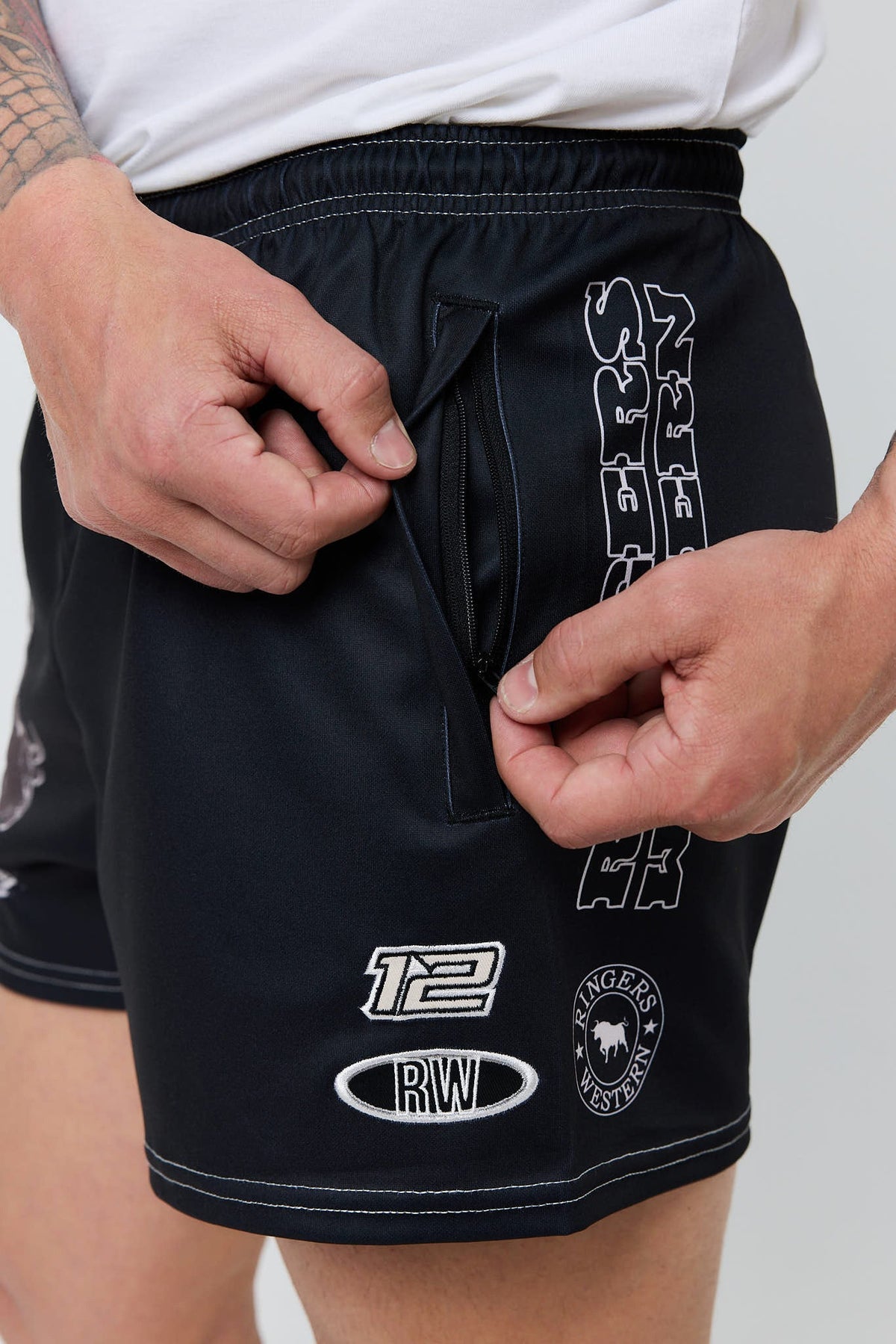 Dust Devil Unisex Footy Short - Black