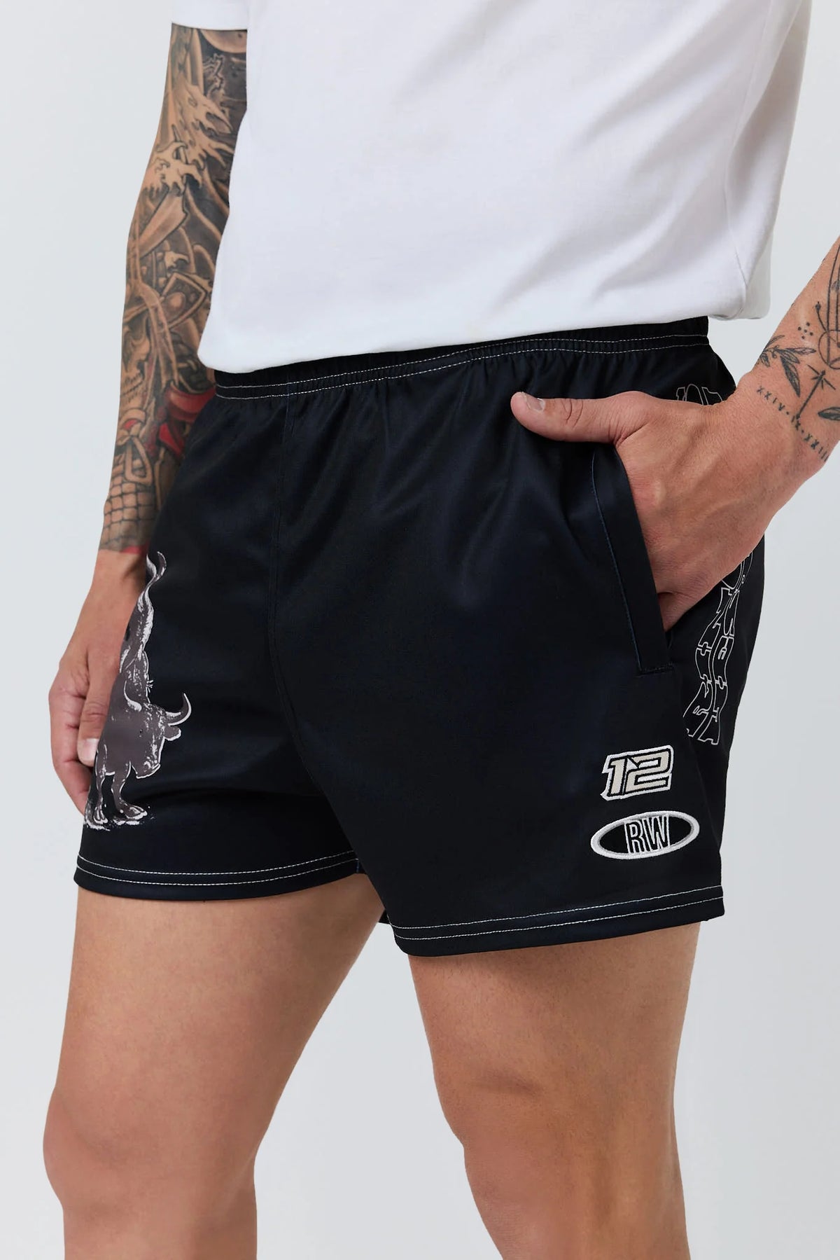 Dust Devil Unisex Footy Short - Black