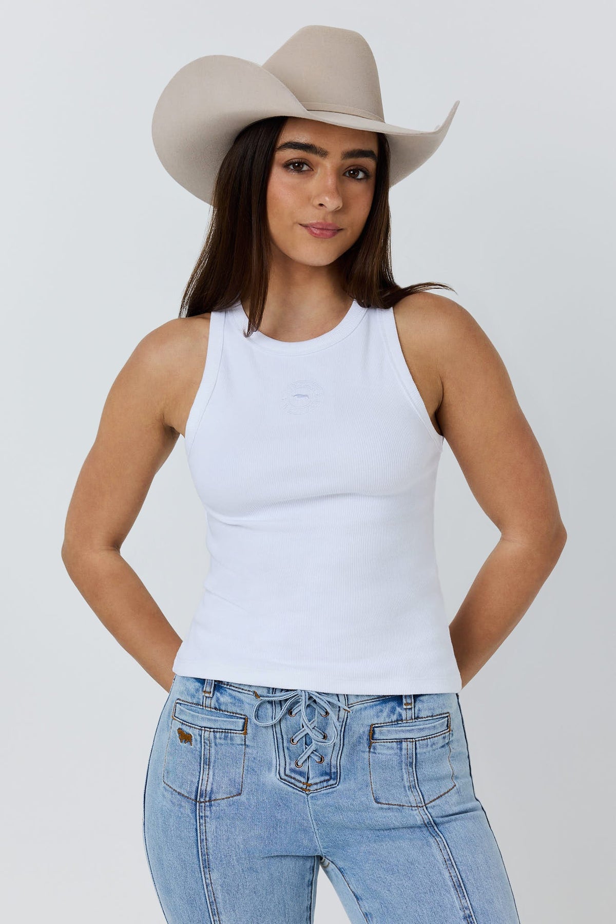 Essential Women’s Classic Rib Tank - White