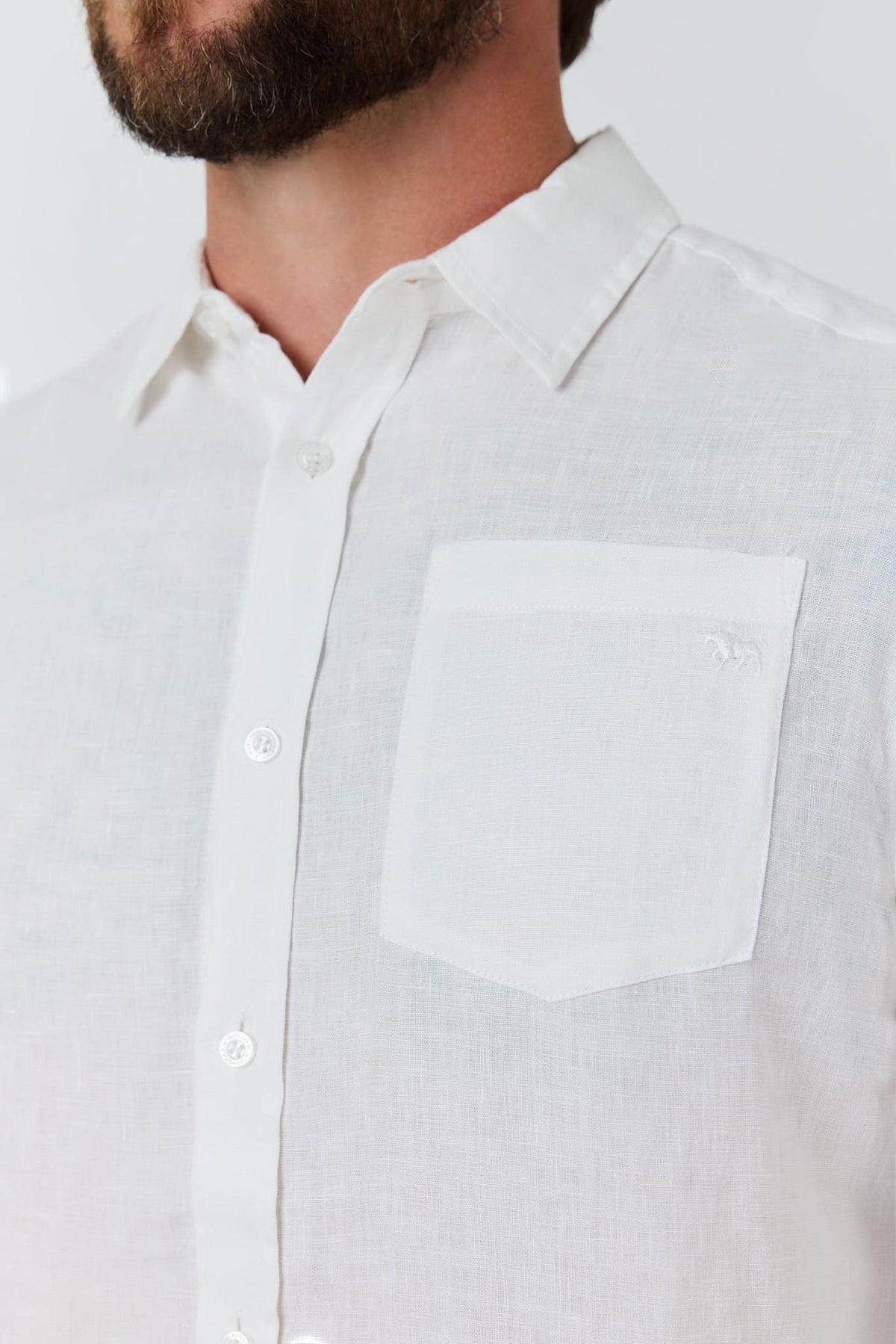 Fieldstone Men’s Linen Shirt - White