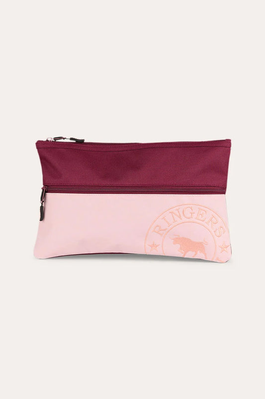 Spencer Pencil Case - Plum / Light Pink
