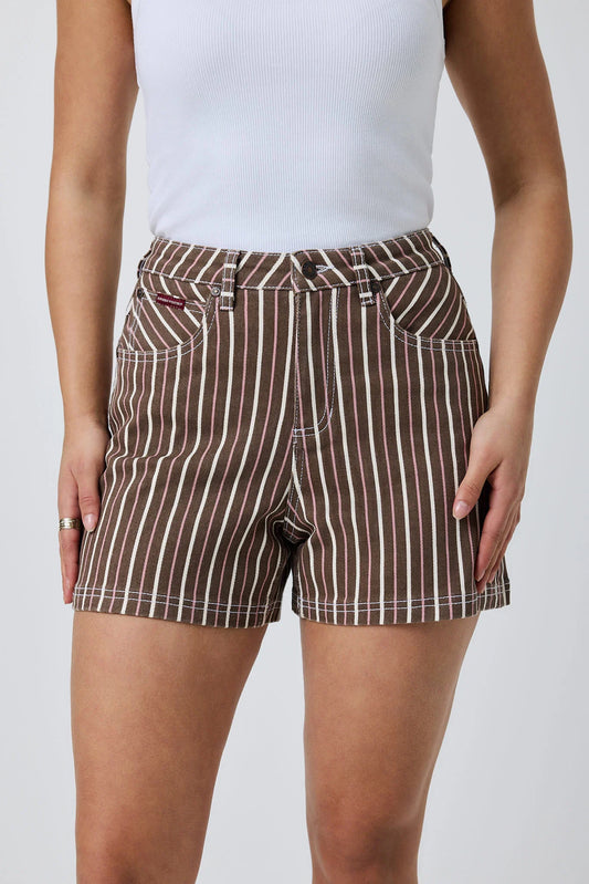Tenika Women’s Striped Denim Short - Country Stripe
