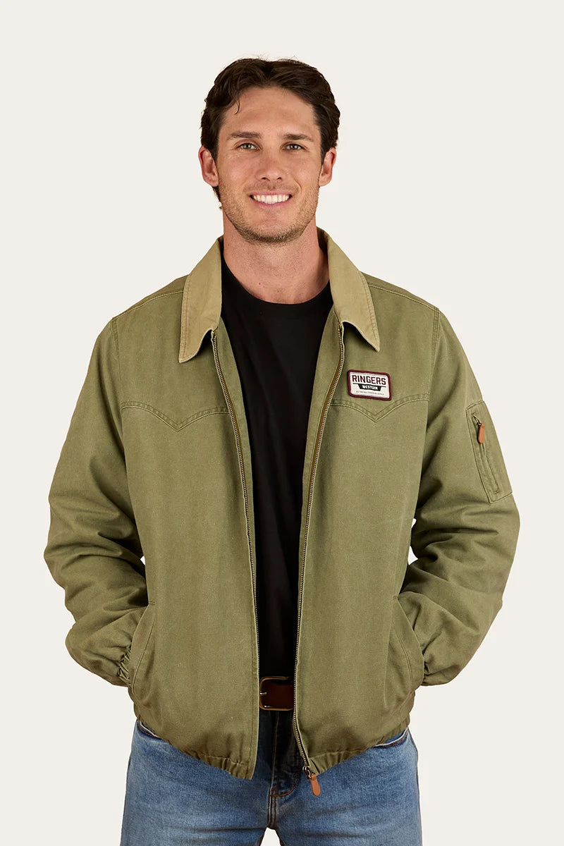 Suffolk Men’s Western Bomber Jacket - Military Green