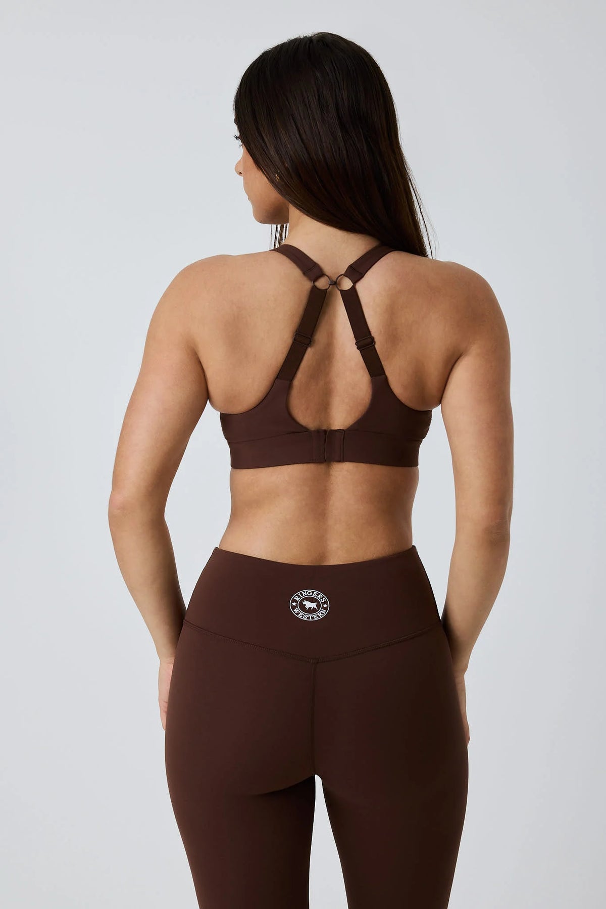 Anikafit Women’s Zip Front Support Crop - Chocolate