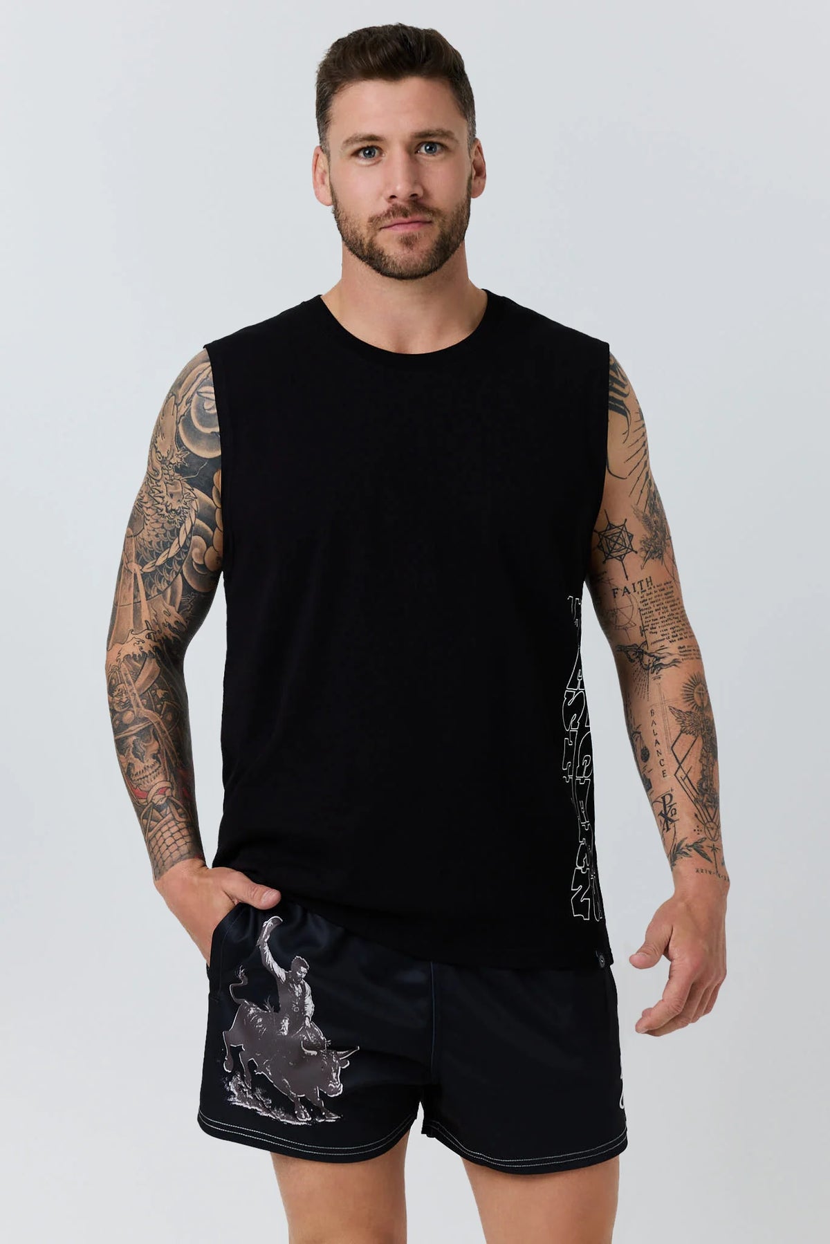 Dust Devil Unisex Footy Short - Black