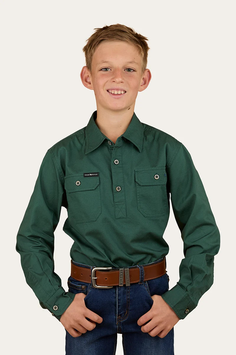 Ord River Kids Half Button Kids Work Shirt