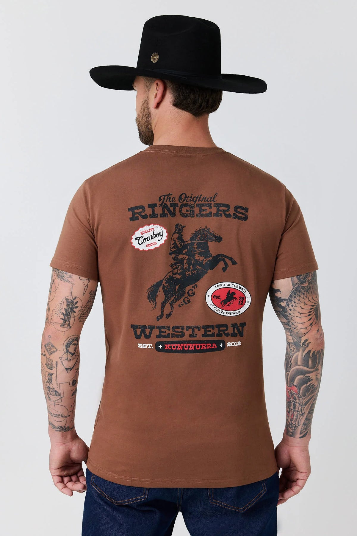 Grayson Men’s Stock Fit T-shirt - Washed Saddle Brown