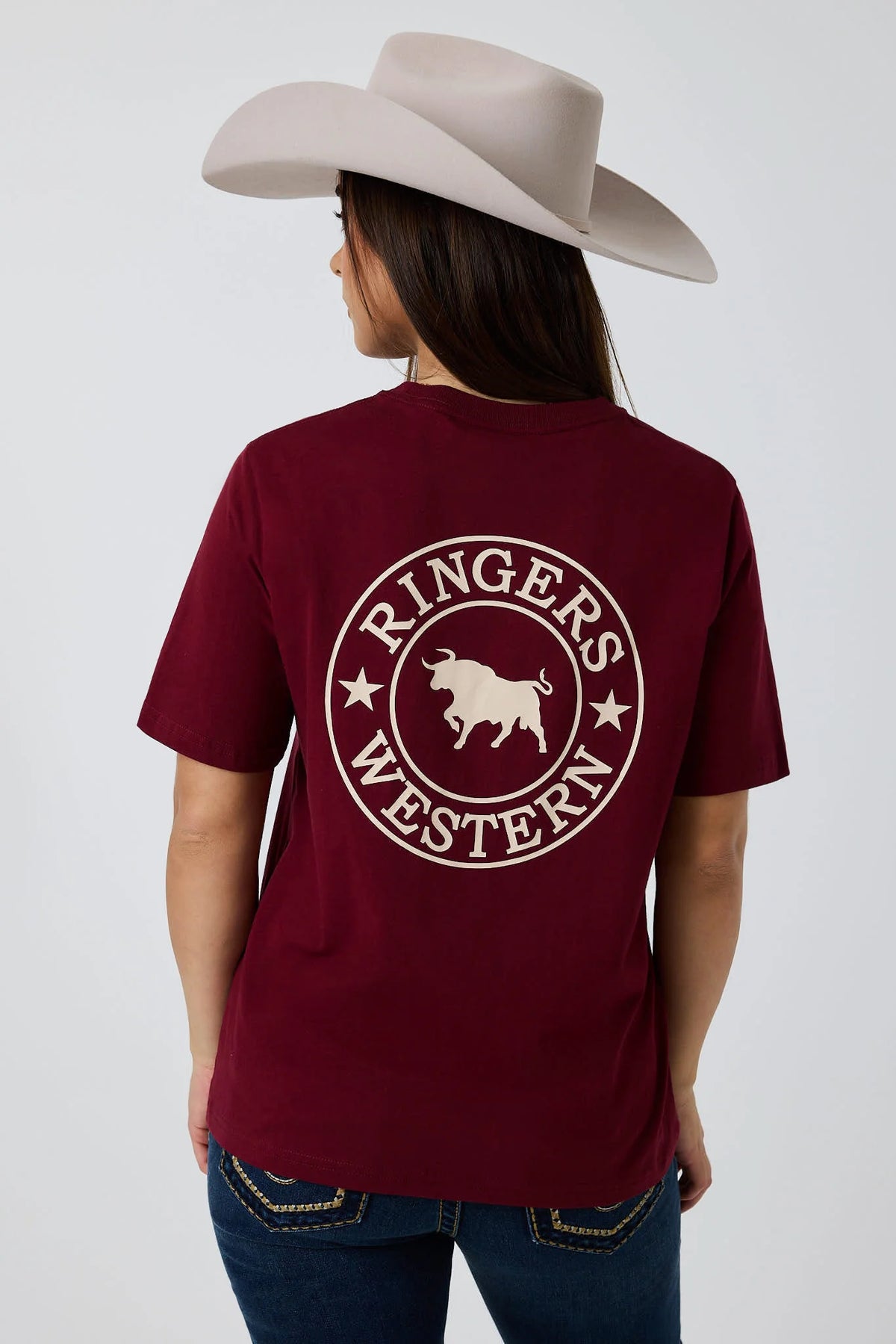 Signature Bull Women’s Loose fit T-shirt - Plum / Beige