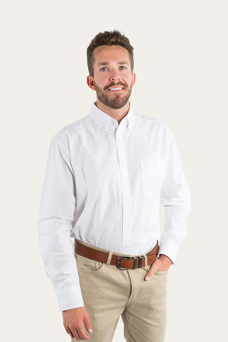 Centenary Mens Dress Shirt Semi Fitted - White