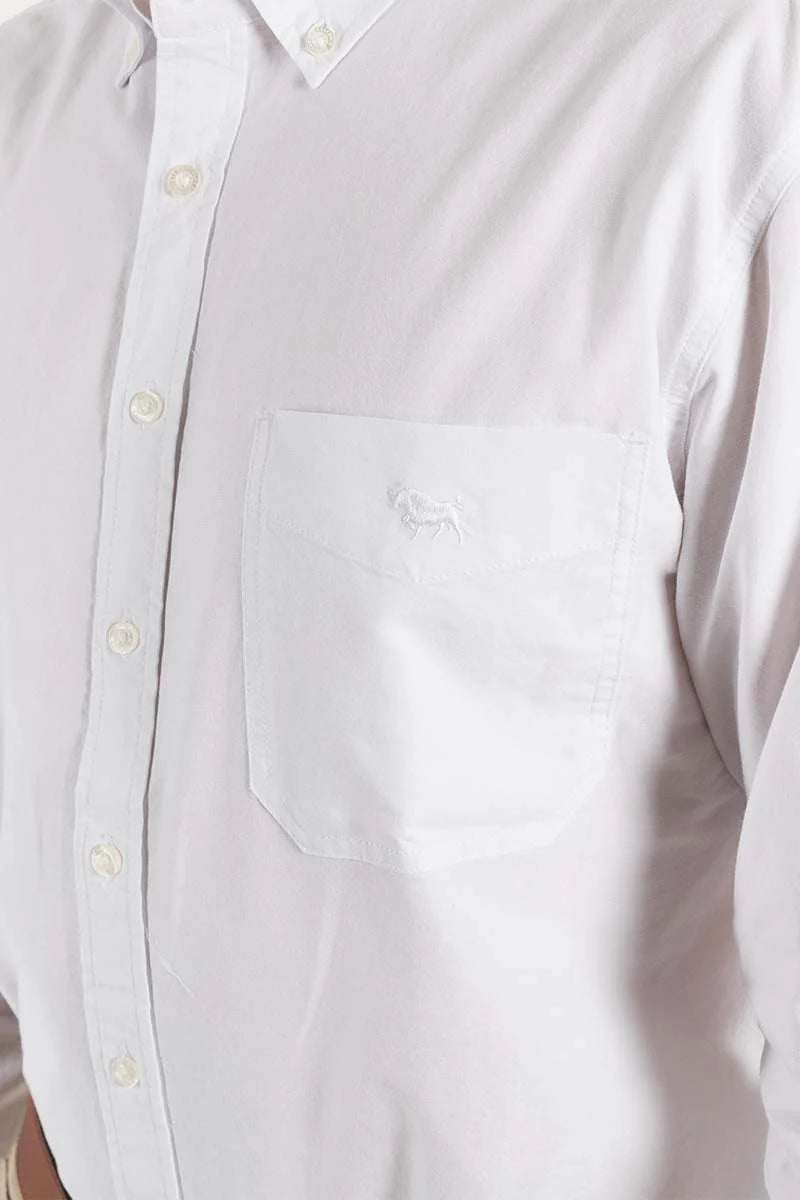 Centenary Mens Dress Shirt Semi Fitted - White