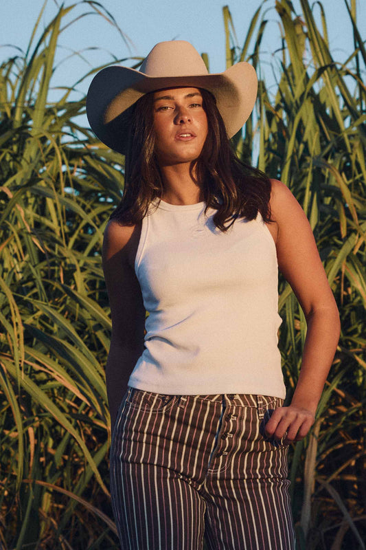 Essential Women’s Classic Rib Tank - White