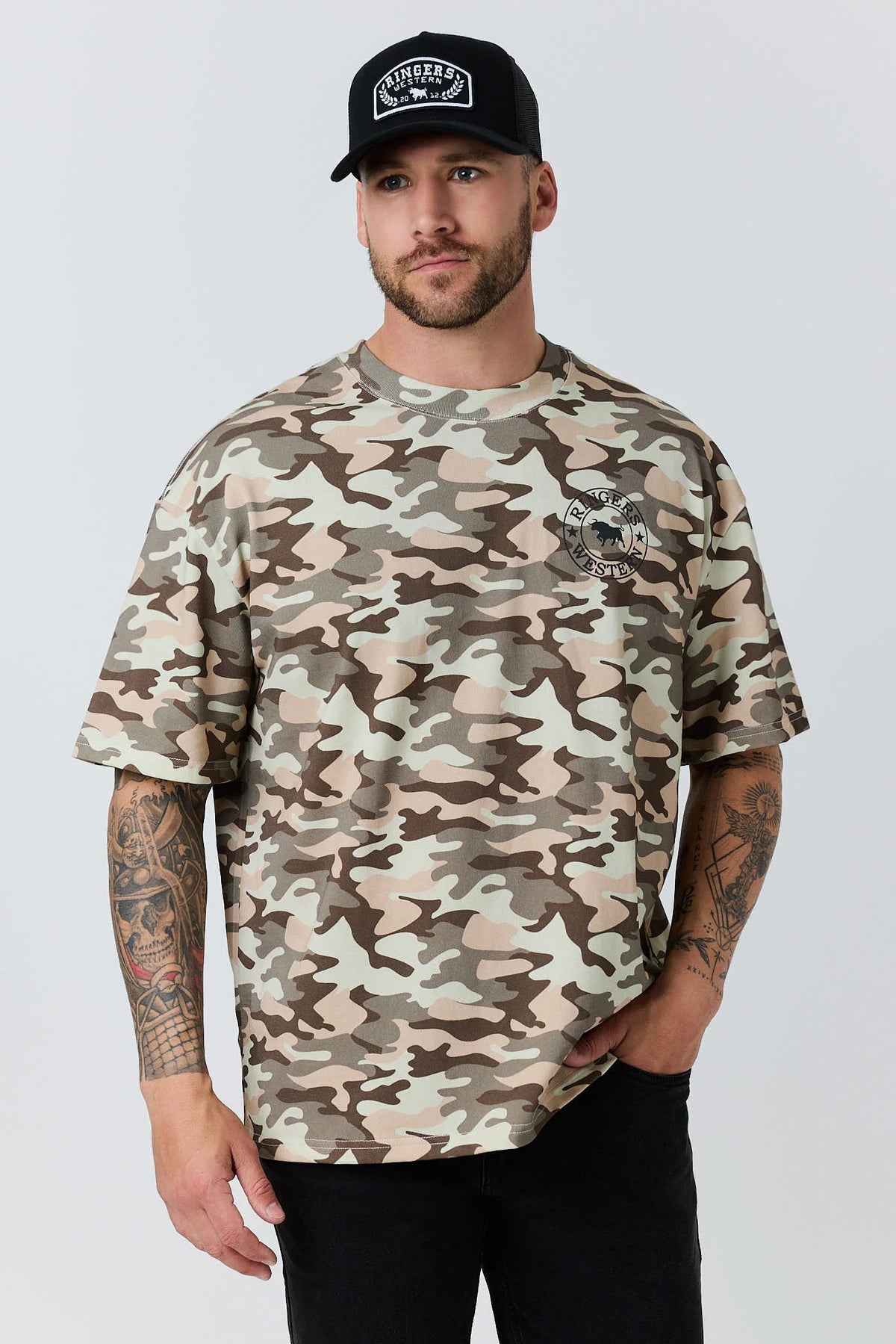 Hard Find Men’s Box Fit T-shirt - Camo