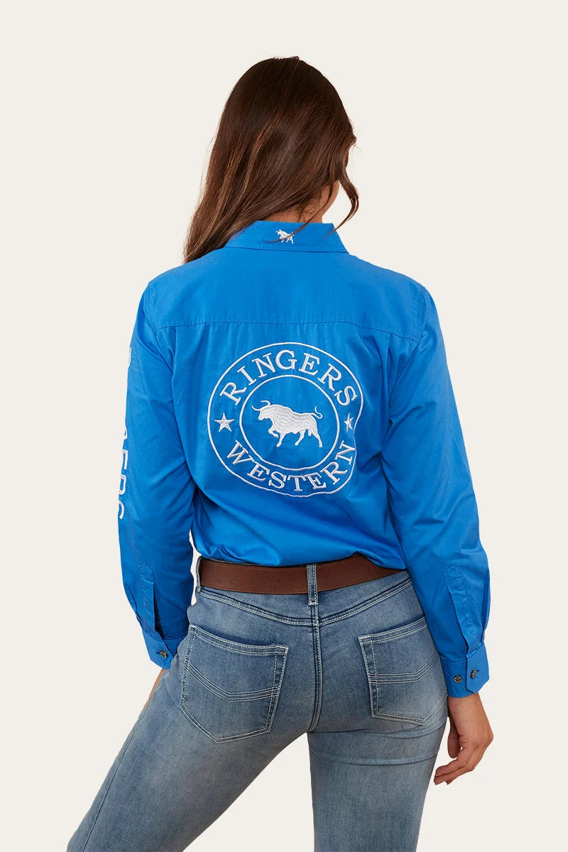 Signature Jillaroo Womens Full Button Work Shirt - Blue