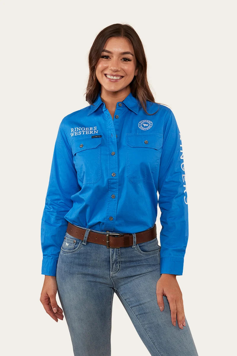 Signature Jillaroo Womens Full Button Work Shirt - Blue