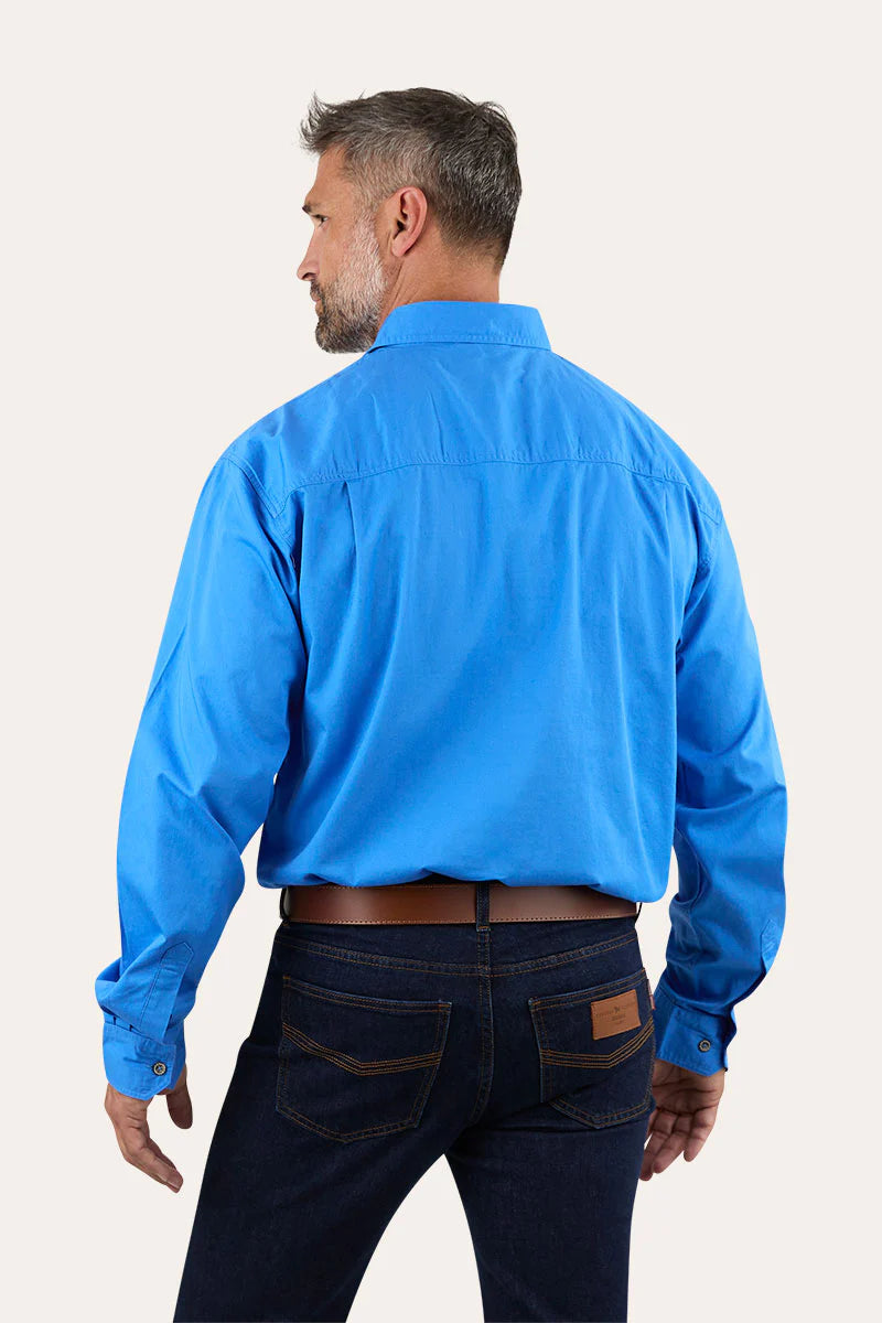 King River Full Button Work Shirt - Blue