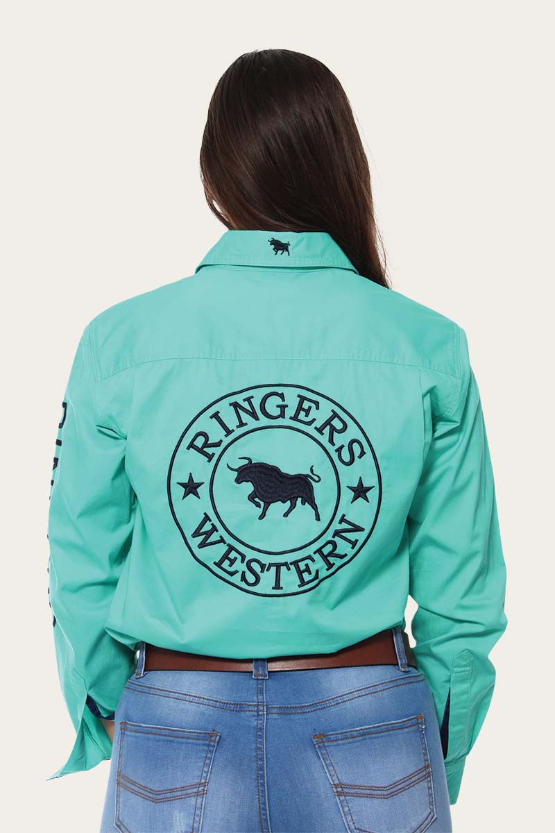 Signature Jillaroo Womens Full Button Work Shirt - Mint