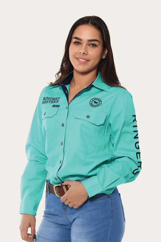 Signature Jillaroo Womens Full Button Work Shirt - Mint