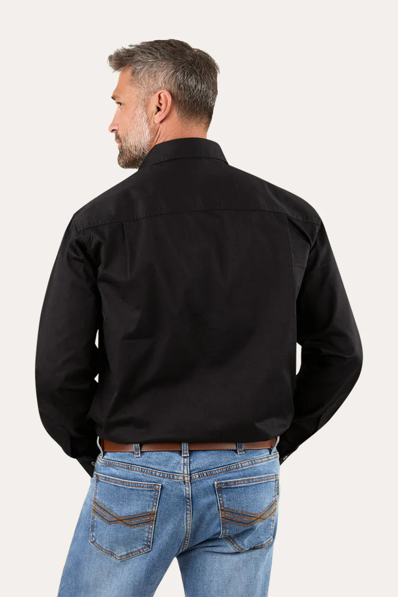 King River Full Button Work Shirt - Black