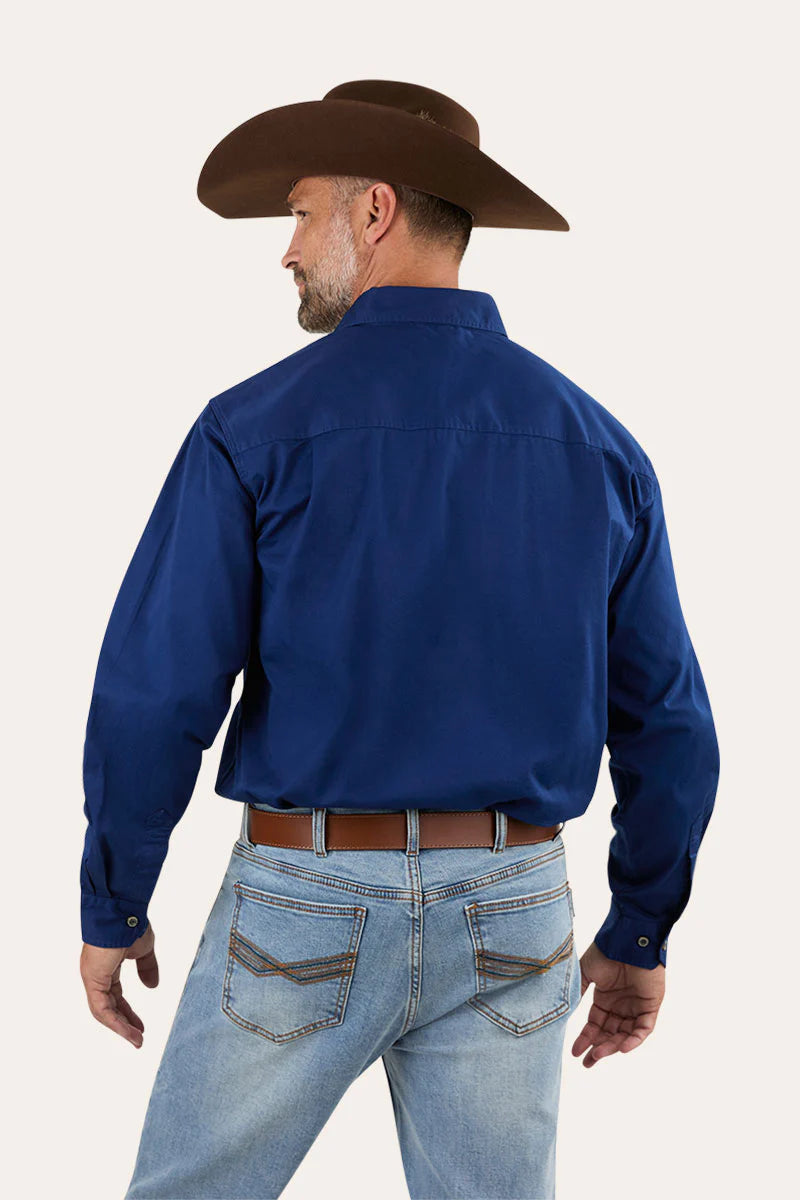 King River Full Button Work Shirt - Navy
