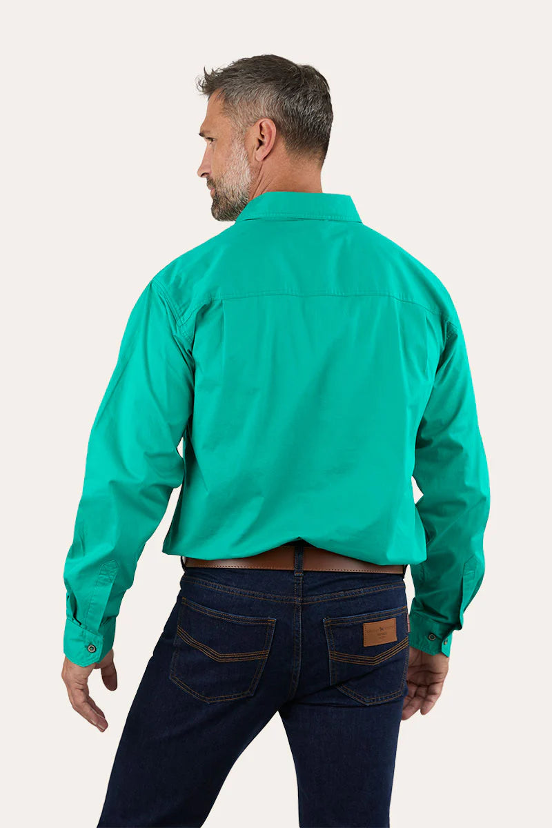King River Full Button Work Shirt - Green