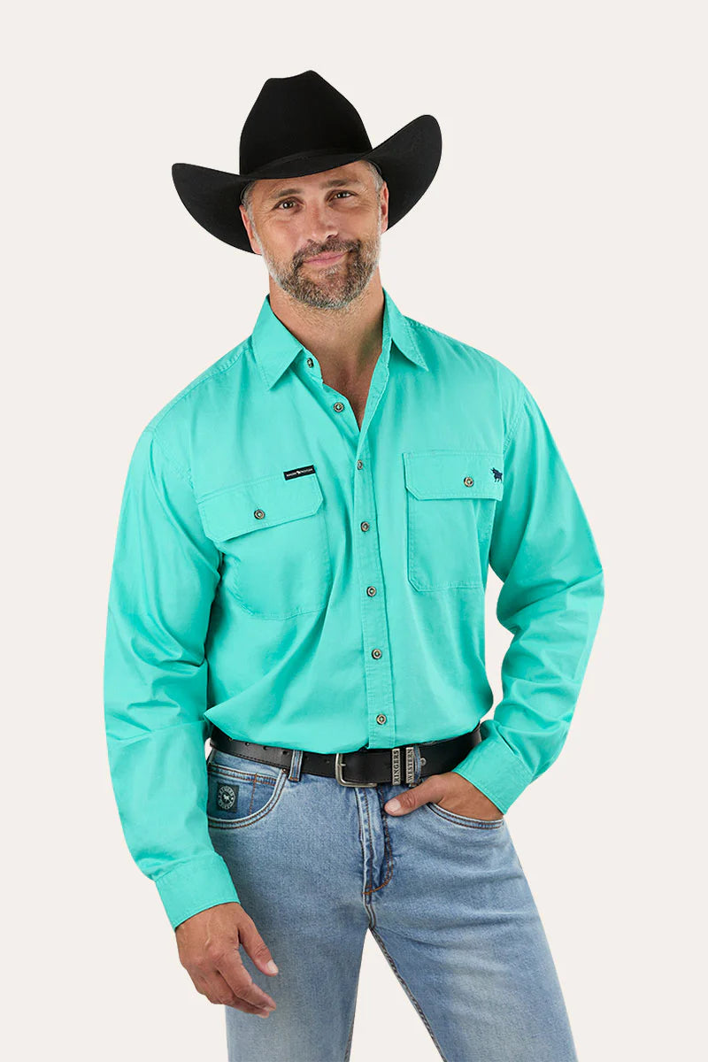 King River Full Button Work Shirt - Mint
